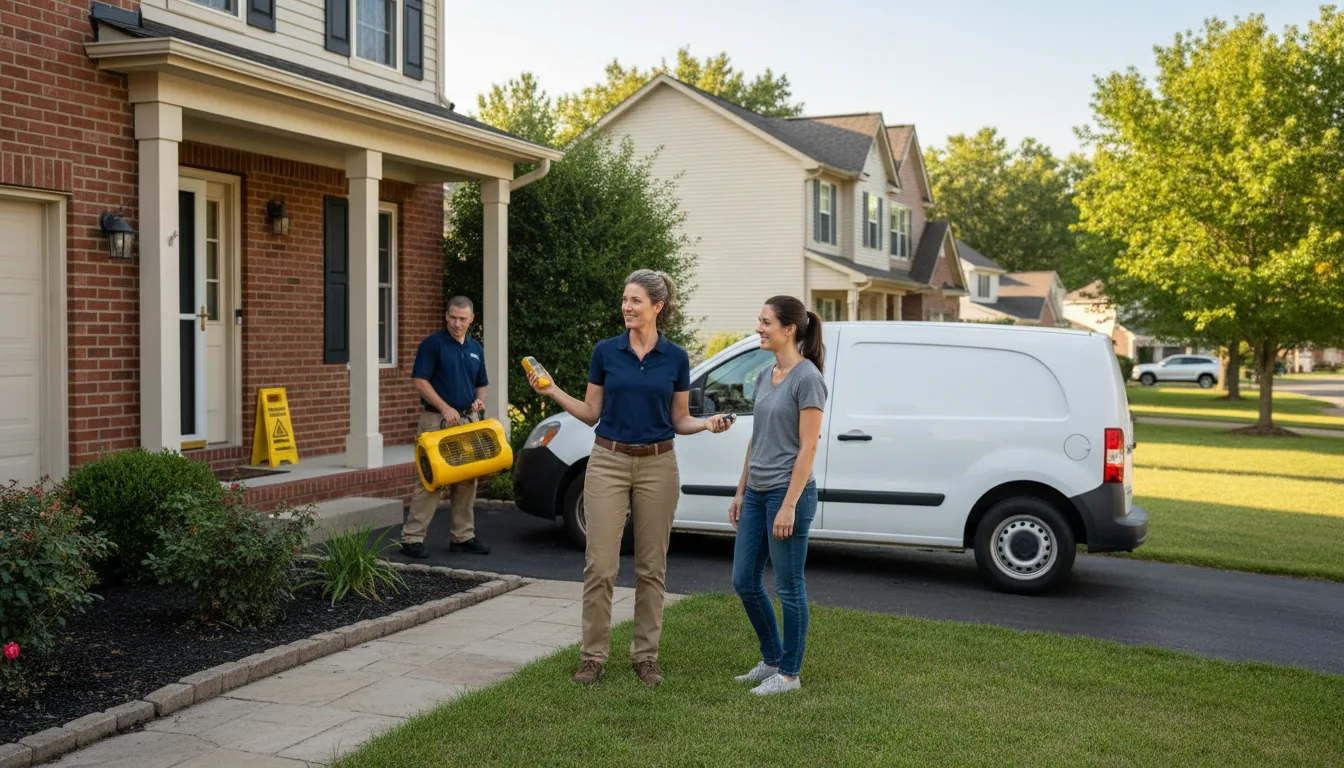 Residential water damage restoration in Springfield, LA